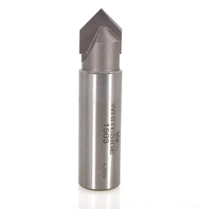 90 Degree V-Groove Router Bit - Shank:1/2" - Diameter:1/2" - Point Length:1/4"
